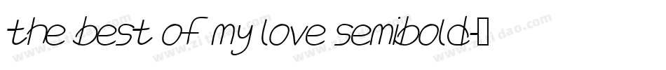 the best of my love semibold字体转换